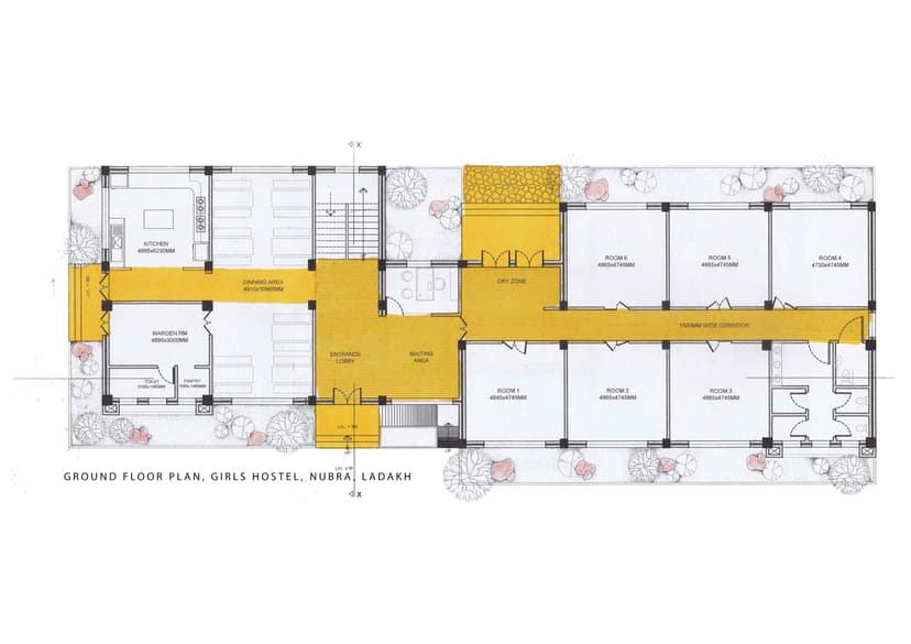 GIRLS HOSTELundefinedGIRLS HOSTEL-NUBRAThe project is part of a Centrally Sponsored Scheme to set up a 100-bedded Girls’ Hostel in each of 3479 Educationally Backward Blocks (EBBs) in the country. EMARA came up with a module that is now being replicated in different regions of Ladakh. The challenges for the team were extreme climatic conditions, the use of materials which is available across the region, cost-effective design, and ease of construction with minimum supervision. Female students in the age group of 14-18 yrs studying in classes IX and XII belonging to SC, ST, OBC, Minority communities, and BPL families will form the target group of the Scheme. The main objective of the Scheme is to retain the girl child in secondary school so that girl students are not denied the opportunity to continue their studies due to distance to school, and parents’ financial affordability. The design is done keeping all these factors in mind.